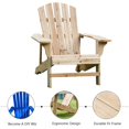 thumbnail image 5 of PatioFestival Wood Adirondack Lounger Chair,Outdoor Fir Unpainted Wooden Chairs,Accent Furniture for Yard,Patio,Garden,Lawn w/Natural Finish (Adirondack Chair), 5 of 7