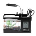 thumbnail image 4 of Plastic USB Rechargeable Multifunctional Mini Fish Tank Clock Combo, Fish Tank Pen Holder, For Home Decor For Office Decor, 4 of 8
