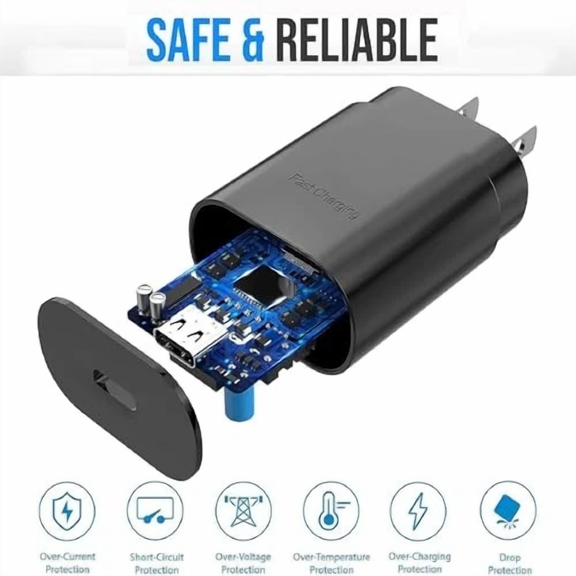 CIRCLE- Usb C Charger, Fast Charging Block, Type-C Power Adapter. The Mobile Black