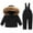 Black, variant on breaise Boys Girls Insulated Snowsuit Winter Cozy Outdoor Skisuit Thicken Warm Hooded Snowsuit Kids Ski Jacket Pants Set 12Months-6Years