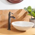 thumbnail image 2 of BWE Vessel Sink Faucet Waterfall Gray Single Hole with Pop Up Drain Without Overflow and Supply Lines Bathroom faucets for Sink One Handle Faucets Vanity Bath Mixer Tap Lead-Free, 2 of 8