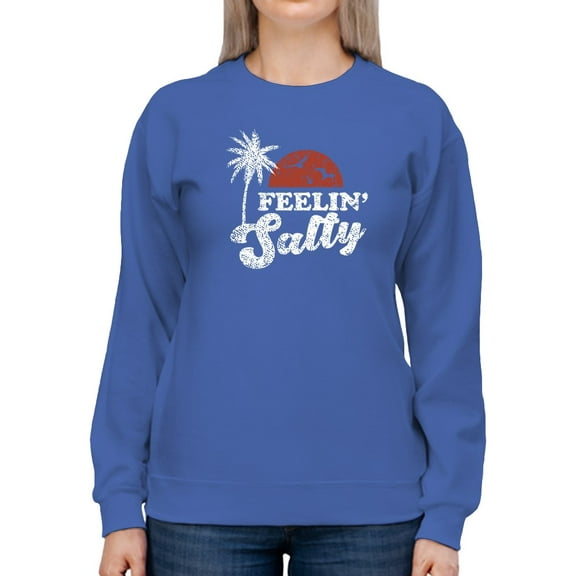 Summertime Feeling Salty Sweatshirt Women -GoatDeals Designs, Female x-Large