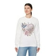 thumbnail image 4 of Floral Heart Sweatshirt, Floral Love Sweatshirt, Valentine's Day Sweatshirt, Heart Floral Sweatshirt, 4 of 55