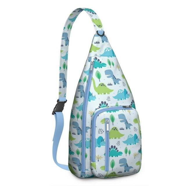 Dinosaur Era Sling Tote - Prehistoric Pattern Bag, Eco-Friendly Cooler for Picnics & Daily Commute