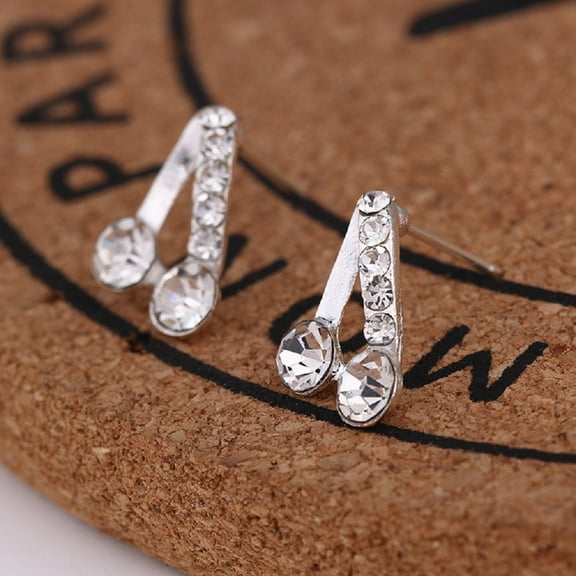 Silver Tone A shaped Earrings