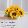 thumbnail image 4 of LOVE DOCK 3 Pieces Artificial Sunflower Flower Home Hotel Living Room Decoration Sardine Sunflower Artificial Flower, 4 of 5
