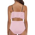 thumbnail image 3 of Nrmvnmi Women Two Piece Swimsuits Halter Top And Underpants Ruffle High Waisted Bikini Ruched Bathing Suit with Bottom Mothers Day Gifts, 3 of 5
