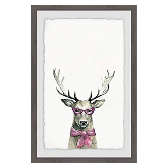 Marmont Hill Po-Faced Deer Framed Painting Print