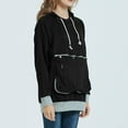 thumbnail image 5 of IROINNID Hoodie for Women Big Pocket Long Sleeve Hoodie Casual Fall Pullover Solid Basic Warm Tops,Black, 5 of 8