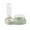 Green#2, variant on VANLOFE Double Dog Cat Bowls Water and Food Bowl Set Automatic Water Dispenser Detachable Glass Feeder Bowl, 500ml Pet Food Feeder for Cat/Small Dog