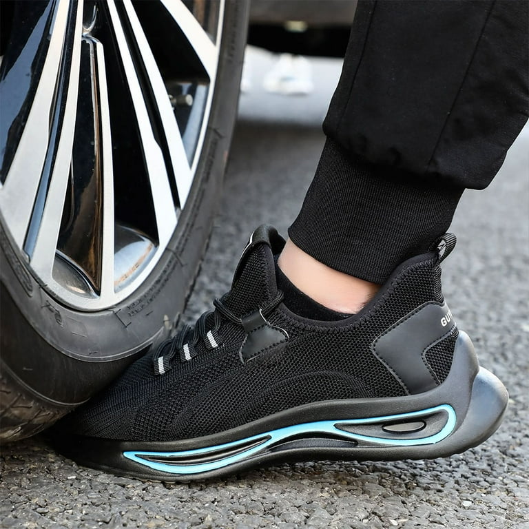 Ecetana Men's Steel Toe Shoes Safety Work Sneakers - Walmart.com