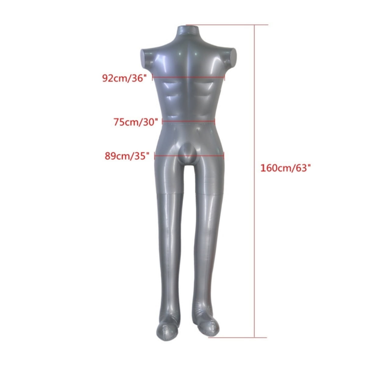 Inflatable Mannequin PVC Male Full Body Dummy Torso Tailor Clothes Model