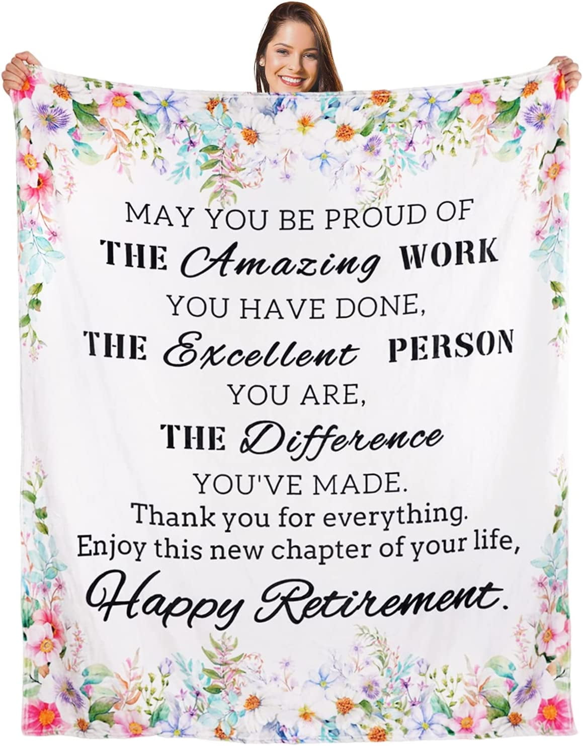 Retirement Blanket Retirement Gifts for Women 2022 White Throw