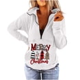 thumbnail image 1 of Camisas Navideñas Para Mujer, Camisetas de Manga Larga, Blusa Pulóver Fruncida Con Cuello en V Y Estampado de Moda Erógena Informal Odeerbi ODB199571, 1 of 7