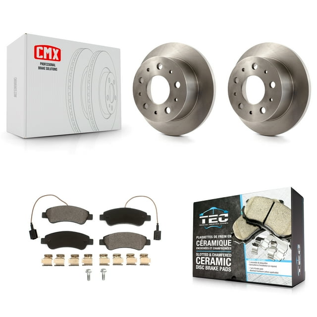 Transit Auto Rear Disc Brake Rotors and Ceramic Pads Kit for Car 2014-2021 Ram ProMaster 2500 3500 1500 with Solid Rotor K8T-102528