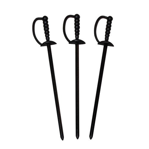 Royal Plastic Sword Picks, 3 1/4", Black, 1000 Ct