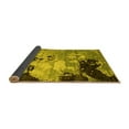 thumbnail image 2 of Ahgly Company Indoor Round Abstract Yellow Contemporary Area Rugs, 5' Round, 2 of 4