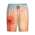 thumbnail image 4 of Easygdp The Sunset of Dandelion Men's Short Pajama Pants, Sleep Shorts, Household Pants, Casual Pants with Pockets - Large, 4 of 9