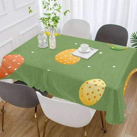 

Eggs Easter Polka Dots Rectangle Tablecloth Tablecover Dinning Table Cloth 54 x54
