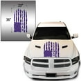 thumbnail image 2 of Veteran Vietnam Retired Distressed American USA US Flag Hood Vinyl Decal Sticker Compatible with most Pickup Trucks U.S. Army Sticker USAF USMC US Decal (23" x 36", Purple), 2 of 8