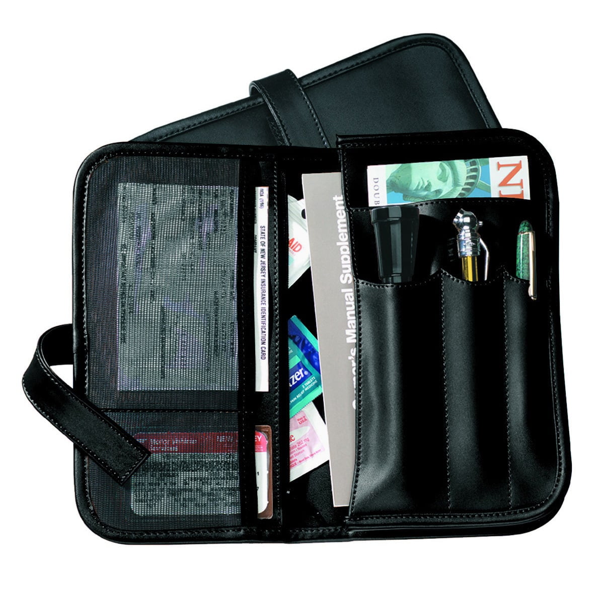 Royce Leather Executive Glove Compartment Organizer in Genuine Leather