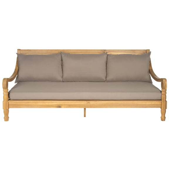 Safavieh Wood Modern Outdoor Daybed, Natural/Taupe