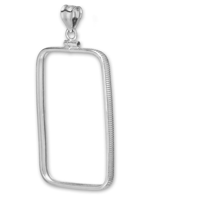 Antiqued Sterling Silver Plated 25x18mm Bordered Bezel With Top Ring – 1pc, Brass Base, USA Made