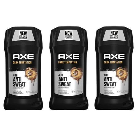 3 Pack AXE Antiperspirant Deodorant Stick, Dark Temptation 2.7 oz