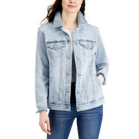 MSRP $60 Style & Co Women Denim Trucker Jacket Blue Size XS