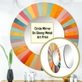 thumbnail image 4 of Designart "Colorful Mid Century Optical Charm I" Abstract Round Mirror Wall Decor Mid-Century - Large Multi-Color Round Bathroom Mirror - Round Mirror - 36" x 36", 4 of 7