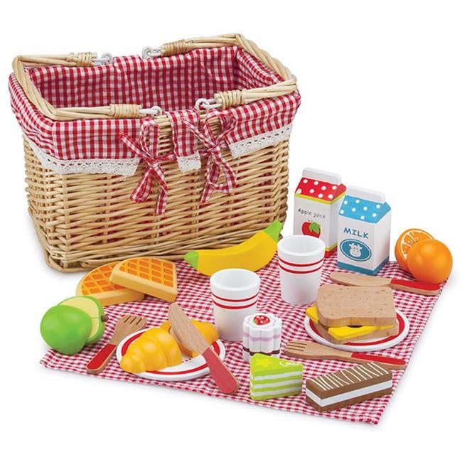 New Classic Toys 10590 Picnic Basket Set 27 piece, Case of 4