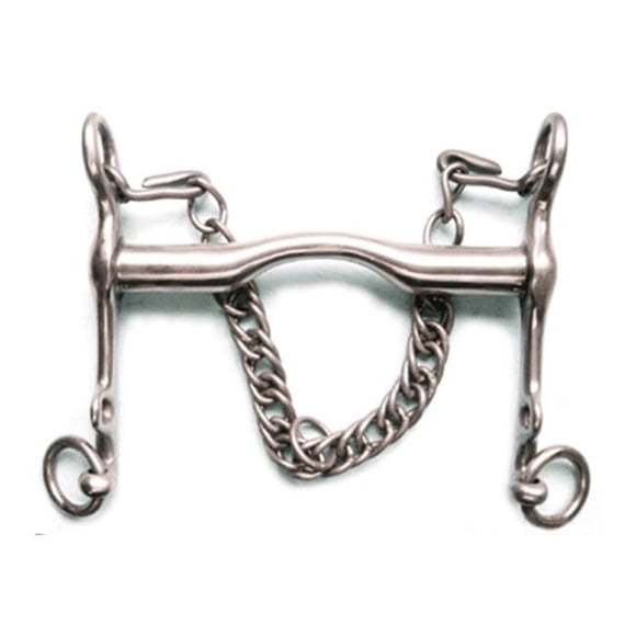 Jacks Imports 20119-5-3-4 German Silver Low Port Weymouth Bit - 5.75 in.