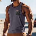 thumbnail image 2 of Garbnen Mens Tank Tops Summer Vacation Crew Neck Sleeveless Shirt Lightweight Going Out Big and Tall Muscle Shirt with Pockets Blue XXXL, 2 of 9