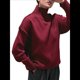 thumbnail image 2 of Suéter de Larga y Cuello Alto para Mujer, Estilo Informal, Holgado, de Punto Grueso, para Otoño e Invierno. Vino Tinto M, 2 of 9