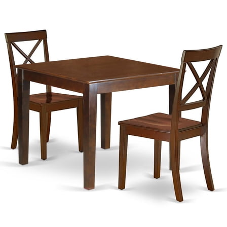 East West Furniture Dining Room Set Mahogany, OXBO3-MAH-W