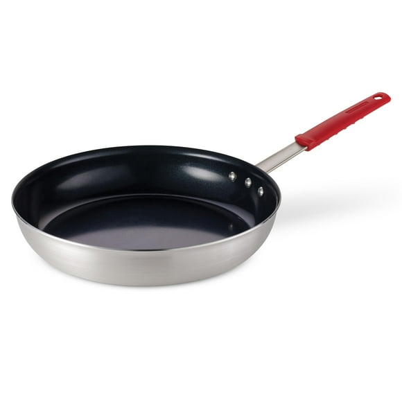 Sartén extragrande Tramontina Professional de cerámica antiadherente de 14 pulgadas, de aluminio de gran espesor con revestimiento antiadherente, apta para lavavajillas y horno, color negro