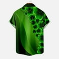 thumbnail image 5 of JURANMO St. Patrick's Day Hawaiian Shirt for Men,Men's 2024 Trendy Glitter Shamrock Printing Button Down Tops Casual Loose Short Sleeves Lapel Collar Tees with Front Breast Pocket, 5 of 5