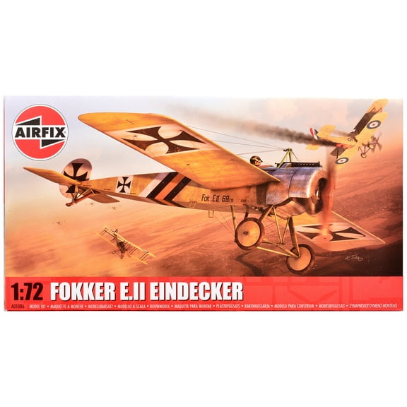Level 2 Model Kit Fokker E.II Eindecker Fighter Aircraft 1/72 Plastic Model Kit by Airfix