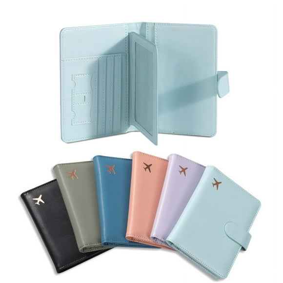 Bolsa de pasaporte RFID, sencilla y multifuncional, funda protectora para pasaporte, porta billetes para viajes al extranjero