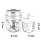 thumbnail image 4 of Picadora de ajo eléctrica, Mini picadora de ajo Procesador de alimentos inalámbrico portátil, Trituradora de picadora de ajo, Molinillo de alimentos pequeño para picar Cebolla Carne Nuez Veggie Comida para bebés MFZFUKR 223120-1, 4 of 8