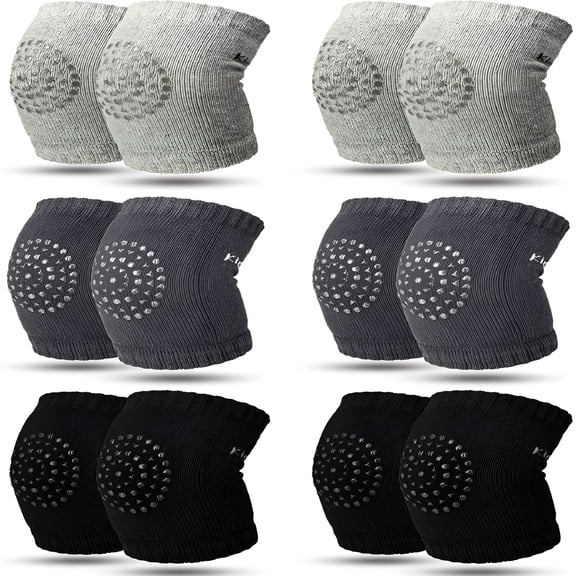 TELOLY 6 Pair Set for Crawling Babies' Leg Warmth Protective Anti-Slip Toddler Knee Pads