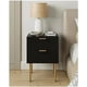 thumbnail image 1 of Bedside Table with Gold Frame,Side Table with Two Drawers,Bedside Furniture,Drawer Dresser with Mid-Century Modernfor Bedroom,Li My Lux Decor Round, 1 of 6