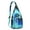 Greenish-blue-2, variant on Boho Tie Dye Sling Bag - Rainbow Watercolor Print Crossbody Backpack for Women & Men, Lightweight Shoulder Bag (Psychedelic Swirl Design, Water-Resistant & Durable)