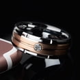 thumbnail image 3 of Mens Stainless Steel Geometric Ring European American Style Simple Uninlaid Band For Him Jewelry Gift Everyday Style, 3 of 4