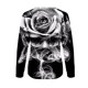 thumbnail image 5 of Blusa de manga larga con estampado de moda para mujer, suéter informal con cuello redondo, Tops, camisetas de chándal Fridja  bvmnju6698, 5 of 5