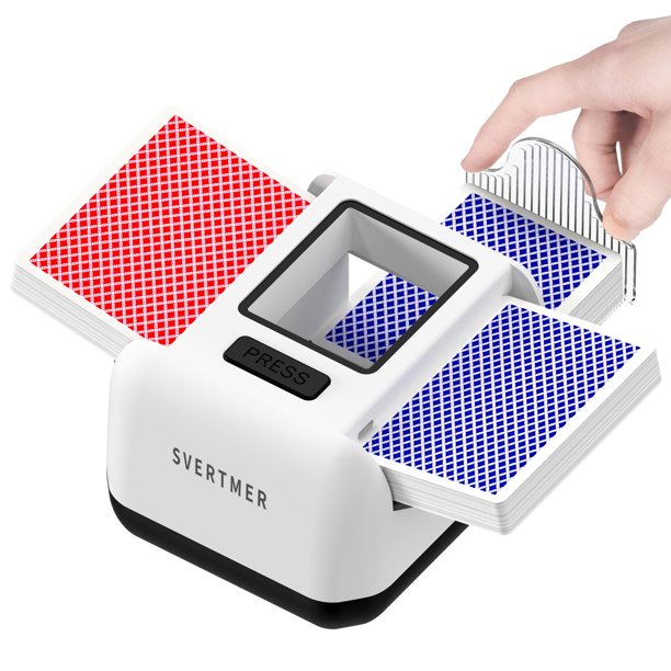 Barajador automático de cartas Svertmer, póker eléctrico de 1 a 2 mazos