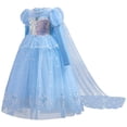 thumbnail image 3 of Robe de Princesse de Glace pour Fille Déguisement Neige Fête Halloween Robe de Bal, 3 of 6