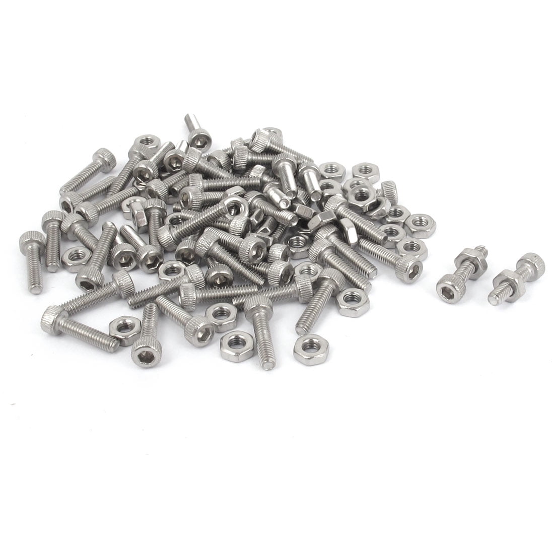 50 Vis M2x10mm Tête Hexagonale Noire - Acier Alliage 10.9 - Marque Uxcell - Neuf