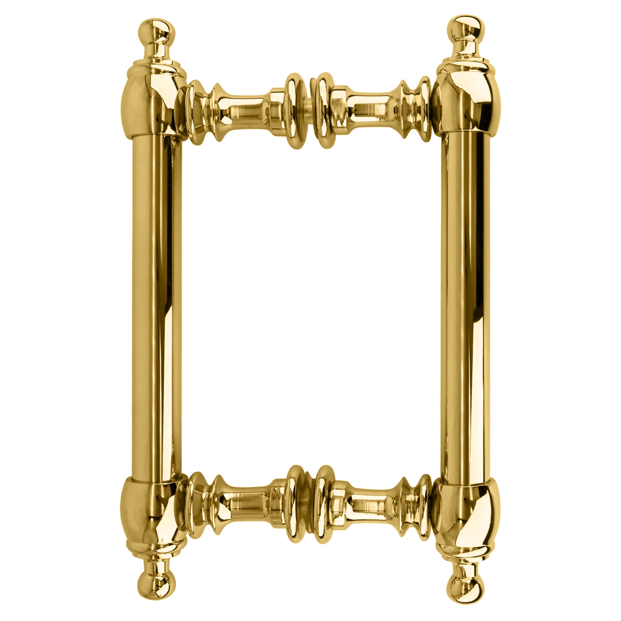 CRL C0L6X6BR Polished Brass 6 Colonial Style Back-to-Back Pull Handles