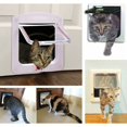 thumbnail image 3 of nipocaio Rabat pour Chats Chiens Petit Rabat pour Chat Porte Microchip Verrouillable 4 Voies Facile à Installer Blanc, 3 of 5